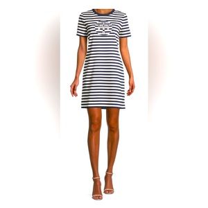 EUC Tory Burch Striped T-Shirt Dress SZ M